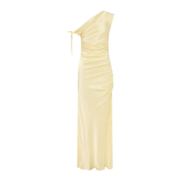 Shona Joy La Lune Gathered Maxi Dress – Lemon