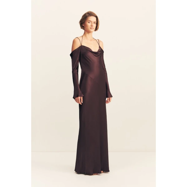 Shona Joy Satin Dress Maxi Dress  Garden Party with relaxed fit and minimalist silhouette for Minimalist Fashion or Elegant Day Clothing