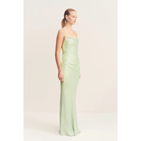 Shona Joy Satin Dress Maxi Dress  Garden Party with relaxed fit and minimalist silhouette for Minimalist Fashion or Elegant Day Clothing