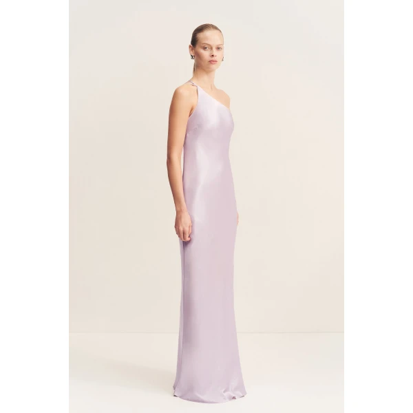 Shona Joy La Lune One Shoulder Cowl Back Maxi Dress – Lilac, view 4