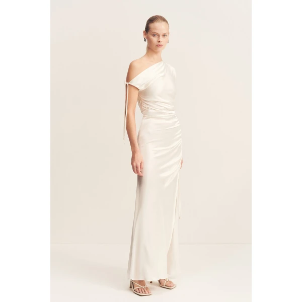 Shona Joy Satin Dress Maxi Dress  Garden Party with relaxed fit and minimalist silhouette for Minimalist Fashion or Elegant Day Clothing