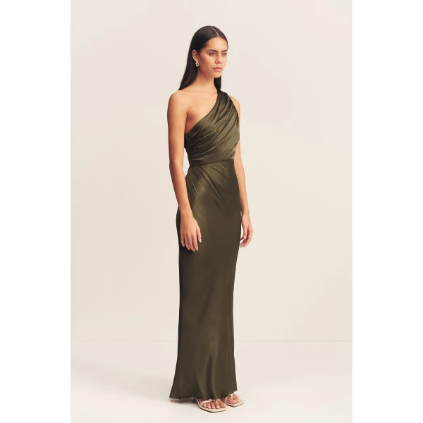 Shona Joy Satin Dress Maxi Dress  Garden Party with relaxed fit and minimalist silhouette for Minimalist Fashion or Elegant Day Clothing