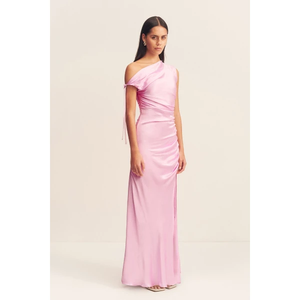 Shona Joy Satin Dress Maxi Dress  Garden Party with relaxed fit and minimalist silhouette for Minimalist Fashion or Elegant Day Clothing