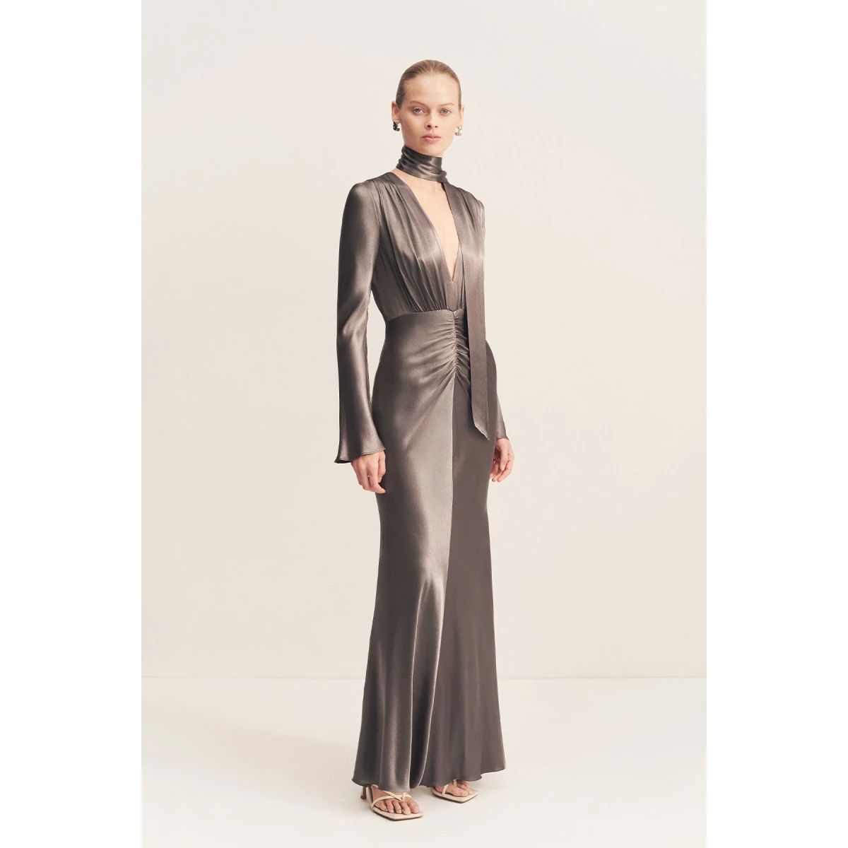 Shona Joy Satin Dress Maxi Dress  Garden Party with relaxed fit and minimalist silhouette for Minimalist Fashion or Elegant Day Clothing