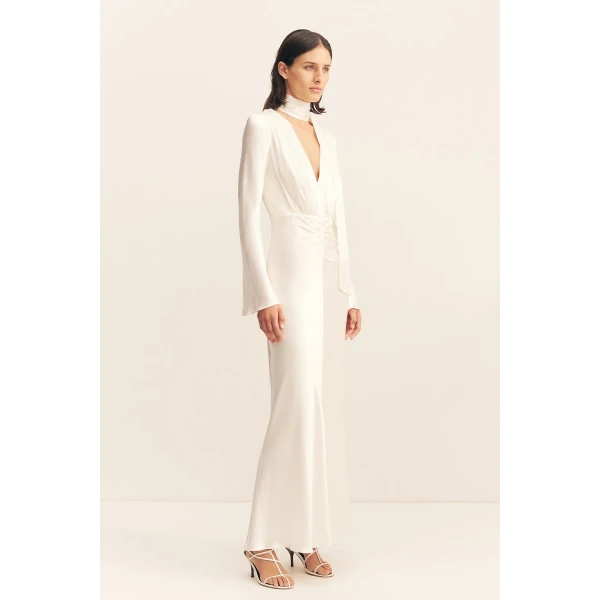 Shona Joy Satin Dress Maxi Dress  Garden Party with relaxed fit and minimalist silhouette for Minimalist Fashion or Elegant Day Clothing