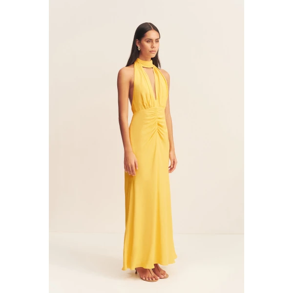 Shona Joy Satin Dress Maxi Dress  Garden Party with relaxed fit and minimalist silhouette for Minimalist Fashion or Elegant Day Clothing