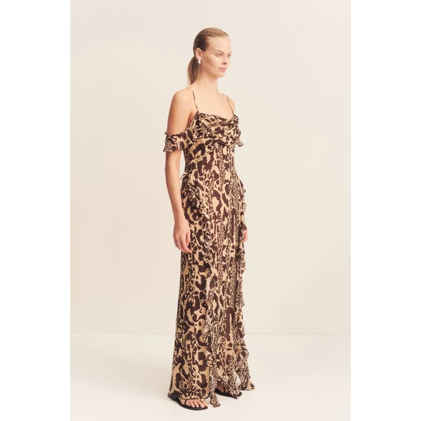Shona Joy Animal Print Maxi Dress  Garden Party with relaxed fit and minimalist silhouette for Minimalist Fashion or Elegant Day Clothing