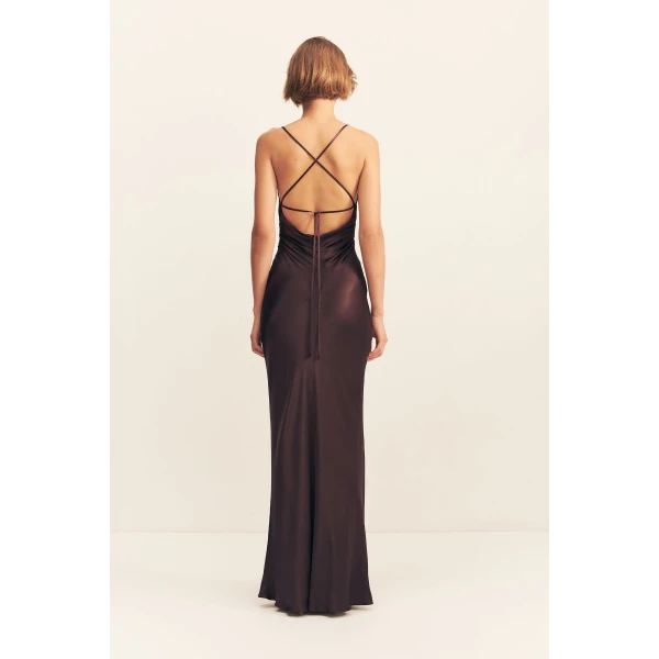 Shona Joy Satin Dress Maxi Dress  Garden Party with relaxed fit and minimalist silhouette for Minimalist Fashion or Elegant Day Clothing