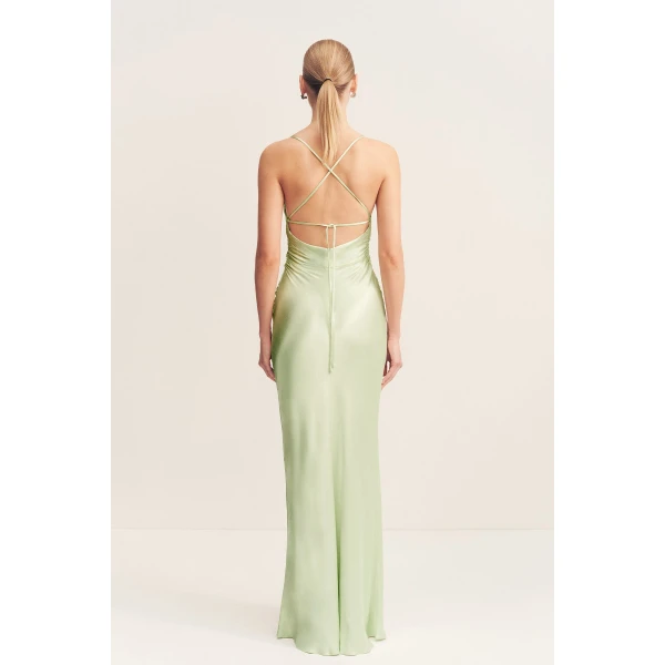 Shona Joy Satin Dress Maxi Dress  Garden Party with relaxed fit and minimalist silhouette for Minimalist Fashion or Elegant Day Clothing