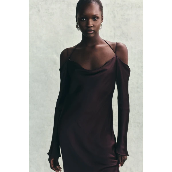 Shona Joy Satin Dress Maxi Dress  Garden Party with relaxed fit and minimalist silhouette for Minimalist Fashion or Elegant Day Clothing