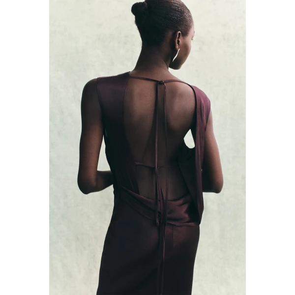 Shona Joy Satin Dress Maxi Dress  Garden Party with relaxed fit and minimalist silhouette for Minimalist Fashion or Elegant Day Clothing