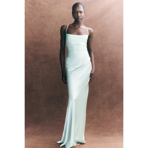 Shona Joy Satin Dress Maxi Dress  Garden Party with relaxed fit and minimalist silhouette for Minimalist Fashion or Elegant Day Clothing