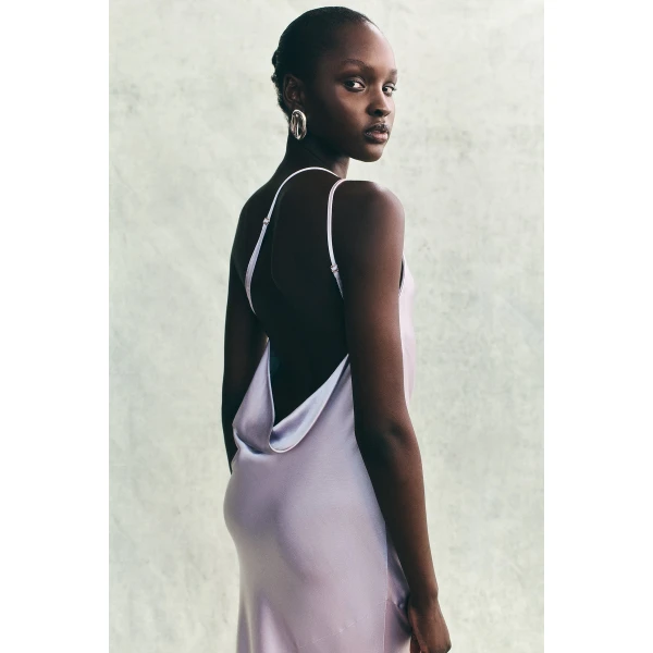 Shona Joy La Lune One Shoulder Cowl Back Maxi Dress – Lilac, view 8