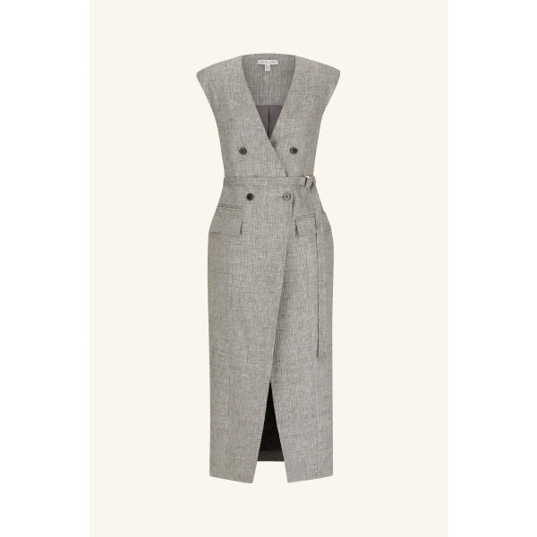 Elliot Tailored Midi Dress - Concrete - Image 5