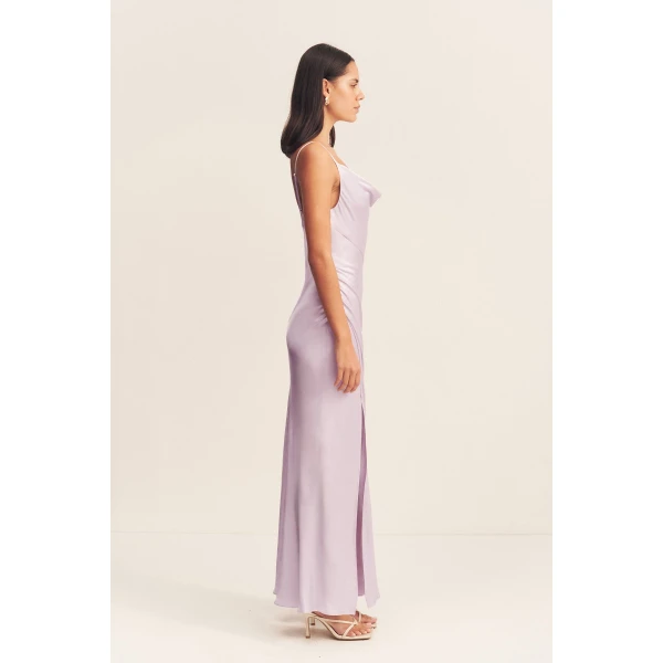La Lune Cowl Neck Midi Dress - Lilac - Image 5