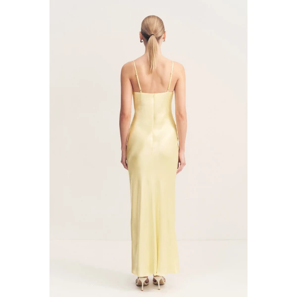 Shona Joy Satin Dress Midi Dress  Garden Party with relaxed fit and minimalist silhouette for Minimalist Fashion or Elegant Day Clothing