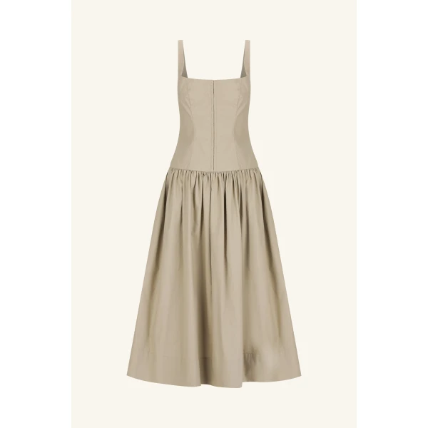 Maiori Square Neck Midi Dress - Laurel Oak - Image 7