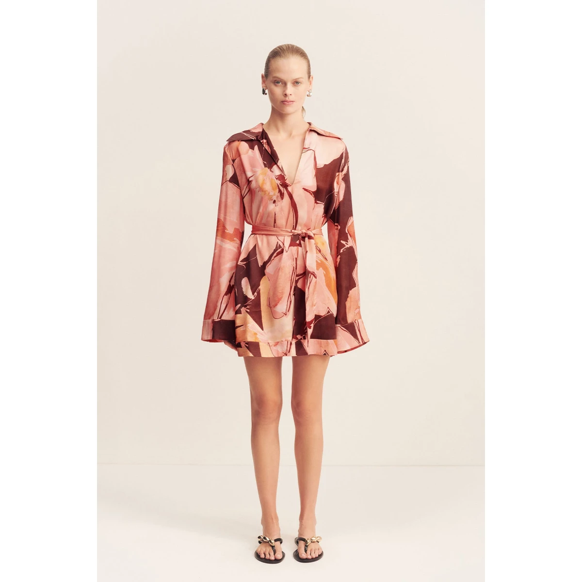 Shona Joy Silk Dress Mini Dress  Garden Party with relaxed fit and minimalist silhouette for Minimalist Fashion or Elegant Day Clothing