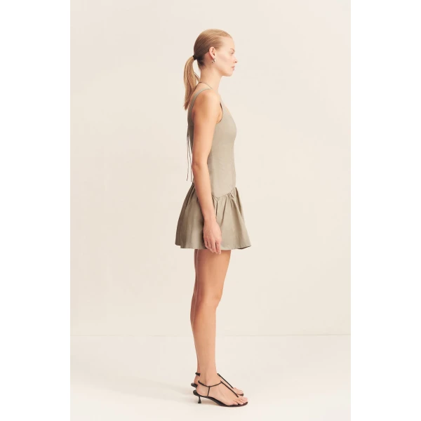 Shona Joy Cotton Mini Dress  Garden Party with relaxed fit and minimalist silhouette for Minimalist Fashion or Elegant Day Clothing