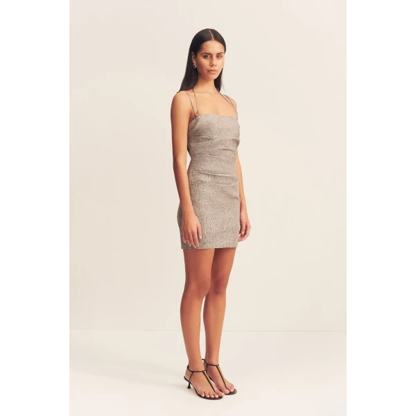 Shona Joy Linen Mini Dress  Garden Party with relaxed fit and minimalist silhouette for Minimalist Fashion or Elegant Day Clothing