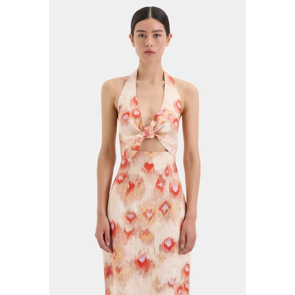 Sir The Label Fiorella Tie Midi Dress, view 6