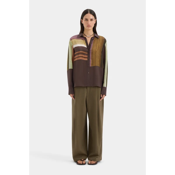 Sir The Label Simonetta Splice Shirt, view 7