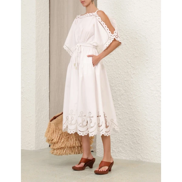 Elevate your elegance in this Zimmermann Clothing  Midi Dress from the 2025 resort wear edit