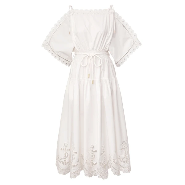 Elevate your elegance in this Zimmermann Clothing  Midi Dress from the 2025 resort wear edit