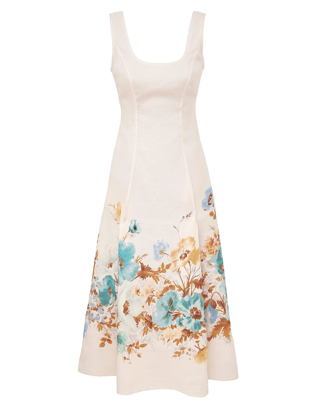 Elevate your elegance in this Zimmermann Clothing Linen Midi Dress from the 2025 resort wear edit