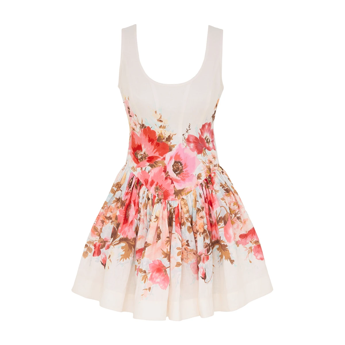 Elevate your elegance in this Zimmermann Clothing Linen Mini Dress from the 2025 resort wear edit