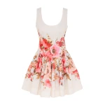 Elevate your elegance in this Zimmermann Clothing Linen Mini Dress from the 2025 resort wear edit