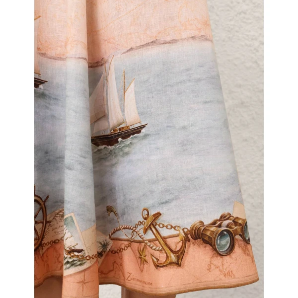Elevate your elegance in this Zimmermann Clothing Linen Midi Dress from the 2025 resort wear edit