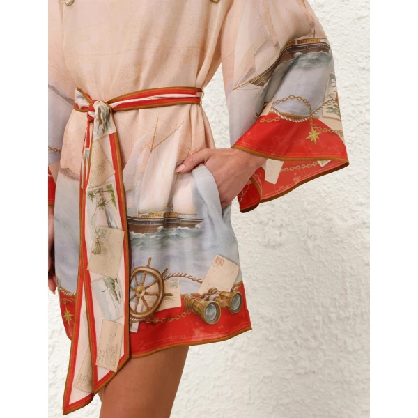 Elevate your elegance in this Zimmermann Clothing Silk Mini Dress from the 2025 resort wear edit