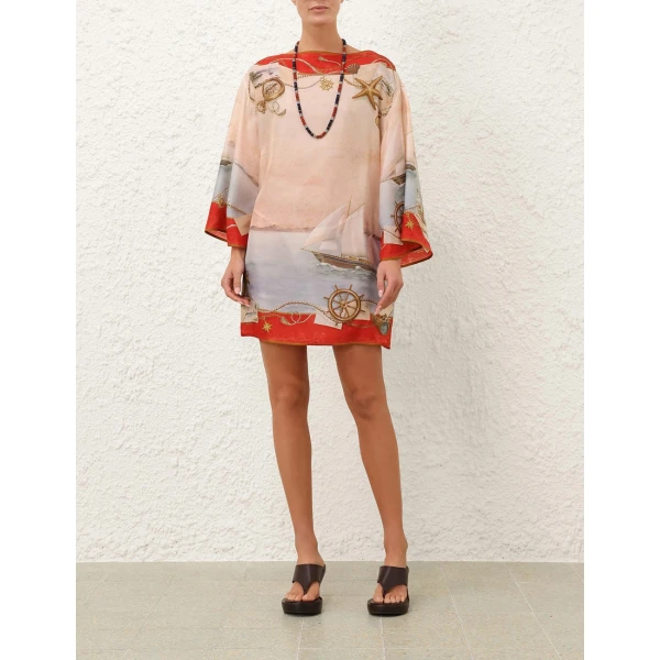 Elevate your elegance in this Zimmermann Clothing Silk Mini Dress from the 2025 resort wear edit