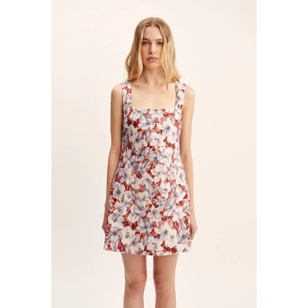 Posse Alice Mini Dress - Lily Garden – sustainable Dresses in Multicolour from Australian designer at Coveti.