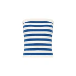 Posse Ari Strapless Top - Blue Stripe – sustainable Tops in Blue from Australian designer at Coveti.