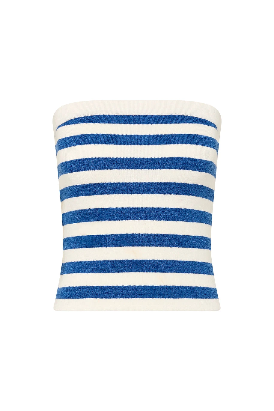 Posse Ari Strapless Top - Blue Stripe – sustainable Tops in Blue from Australian designer at Coveti.