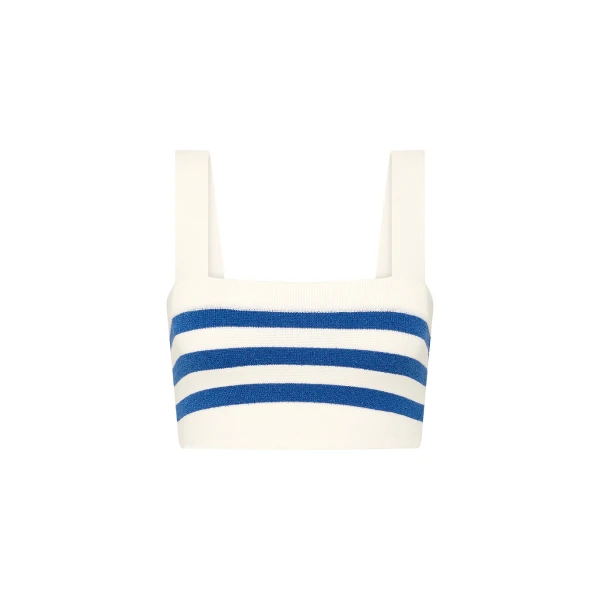 Posse Ari Top - Blue Stripe – sustainable Tops in Blue from Australian designer at Coveti.
