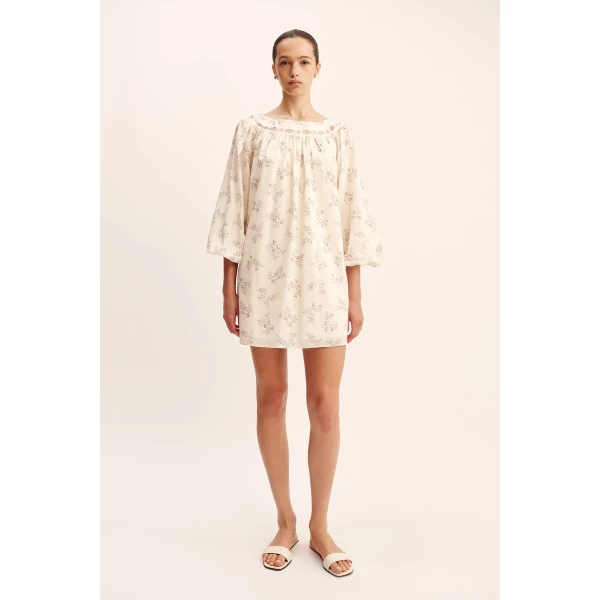 Posse Elodie Dress - Blue Blooms – sustainable Dresses in Blue from Australian designer at Coveti.