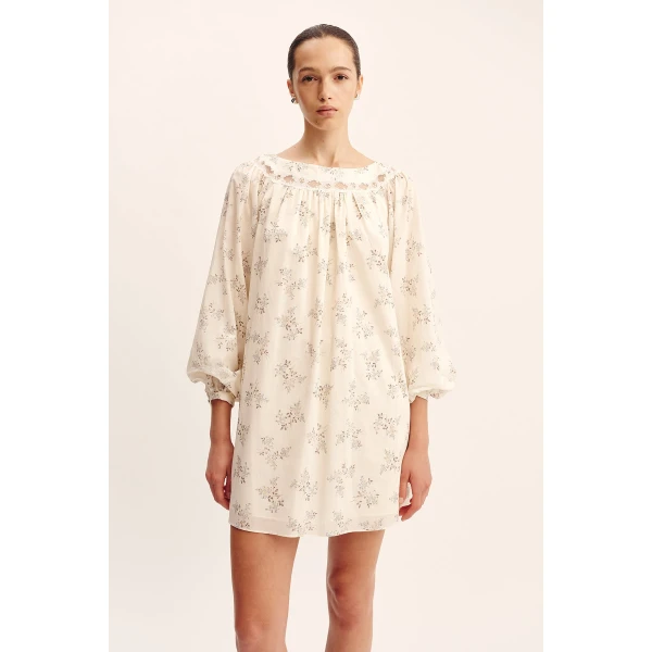 Posse Elodie Dress - Blue Blooms – sustainable Dresses in Blue from Australian designer at Coveti.