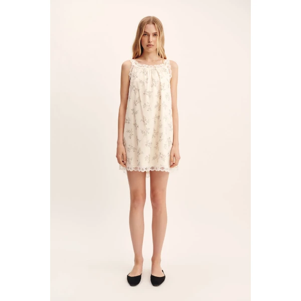 Posse Elodie Mini Dress - Blue Blooms – sustainable Dresses in Blue from Australian designer at Coveti.