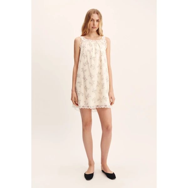 Posse Elodie Mini Dress - Blue Blooms – sustainable Dresses in Blue from Australian designer at Coveti.