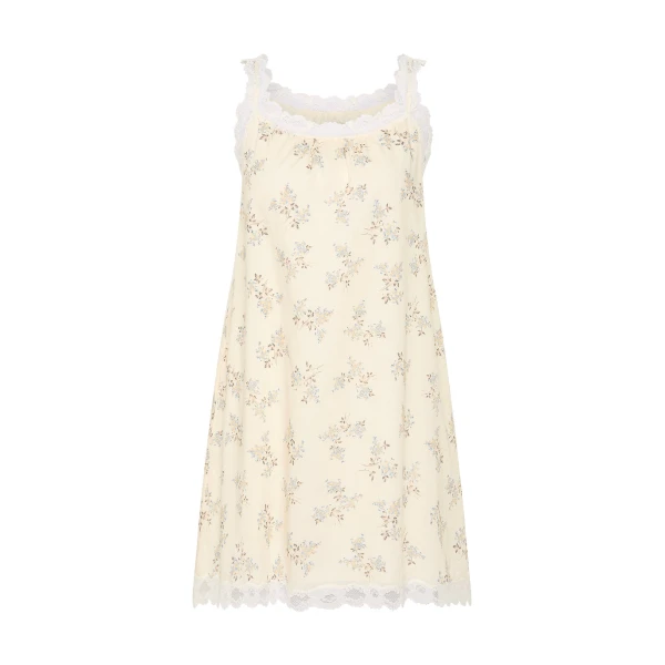 Posse Elodie Mini Dress - Blue Blooms – sustainable Dresses in Blue from Australian designer at Coveti.