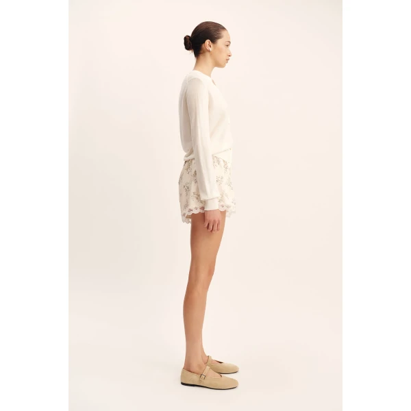 Posse Elodie Short - Blue Blooms – sustainable Shorts in Blue from Australian designer at Coveti.