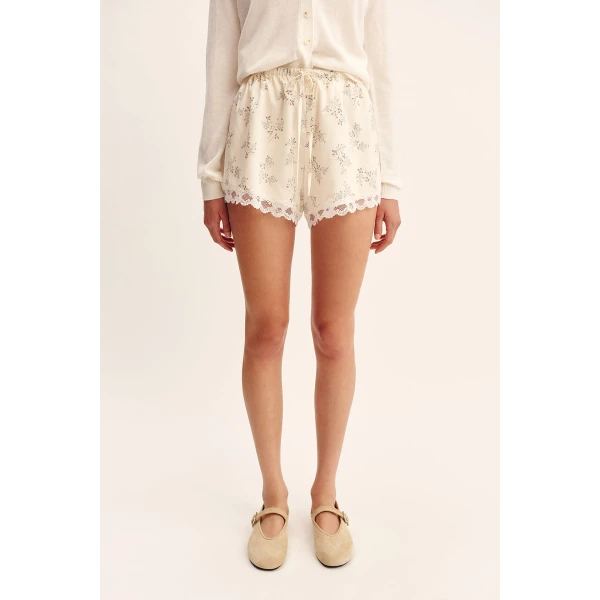 Posse Elodie Short - Blue Blooms – sustainable Shorts in Blue from Australian designer at Coveti.