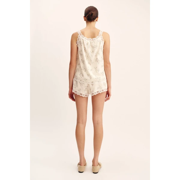 Posse Elodie Top - Blue Blooms – sustainable Tops in Blue from Australian designer at Coveti.
