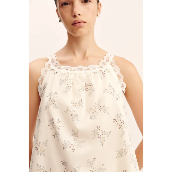 Posse Elodie Top - Blue Blooms – sustainable Tops in Blue from Australian designer at Coveti.