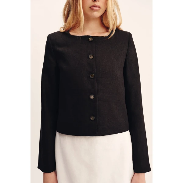 Posse Emma Jacket - Black – sustainable Jackets in Black from Australian designer at Coveti.