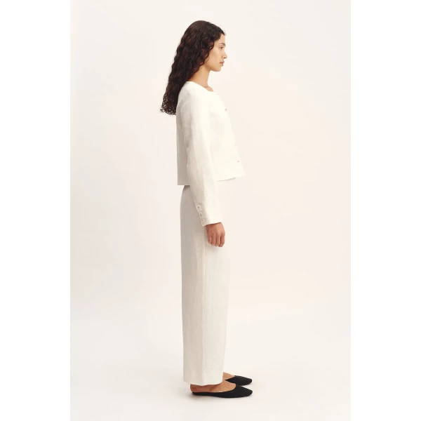Posse Emma Jacket - Cream – sustainable Jackets in Ivory from Australian designer at Coveti.