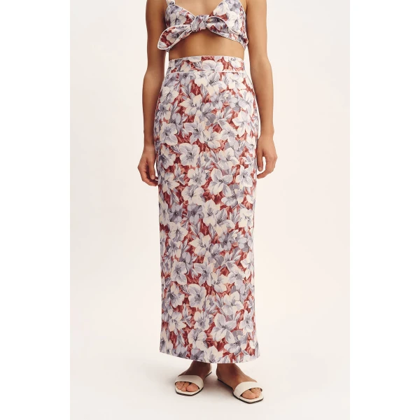 Posse Emma Pencil Skirt - Lily Garden – sustainable Skirts in Multicolour from Australian designer at Coveti.